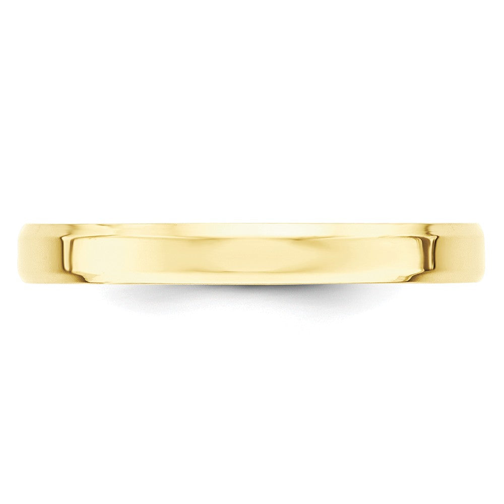 10k Yellow Gold 3mm Bevel Edge Comfort Fit Wedding Band Size 12.5