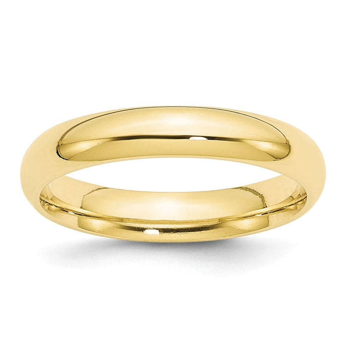 10k Yellow Gold 4mm Standard Comfort Fit Wedding Band Size 8.5