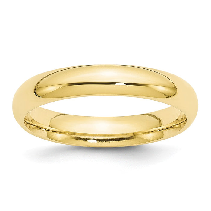 10k Yellow Gold 4mm Standard Comfort Fit Wedding Band Size 9