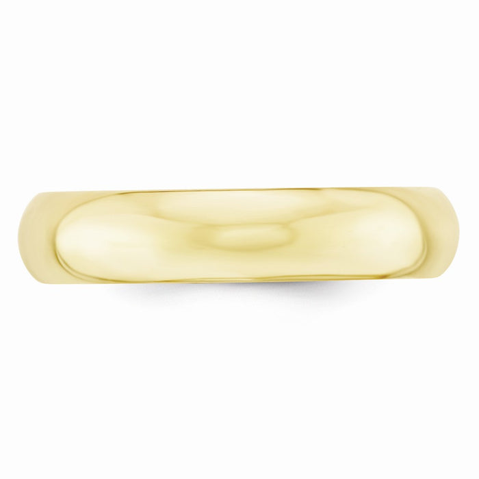10k Yellow Gold 5mm Standard Comfort Fit Wedding Band Size 4.5