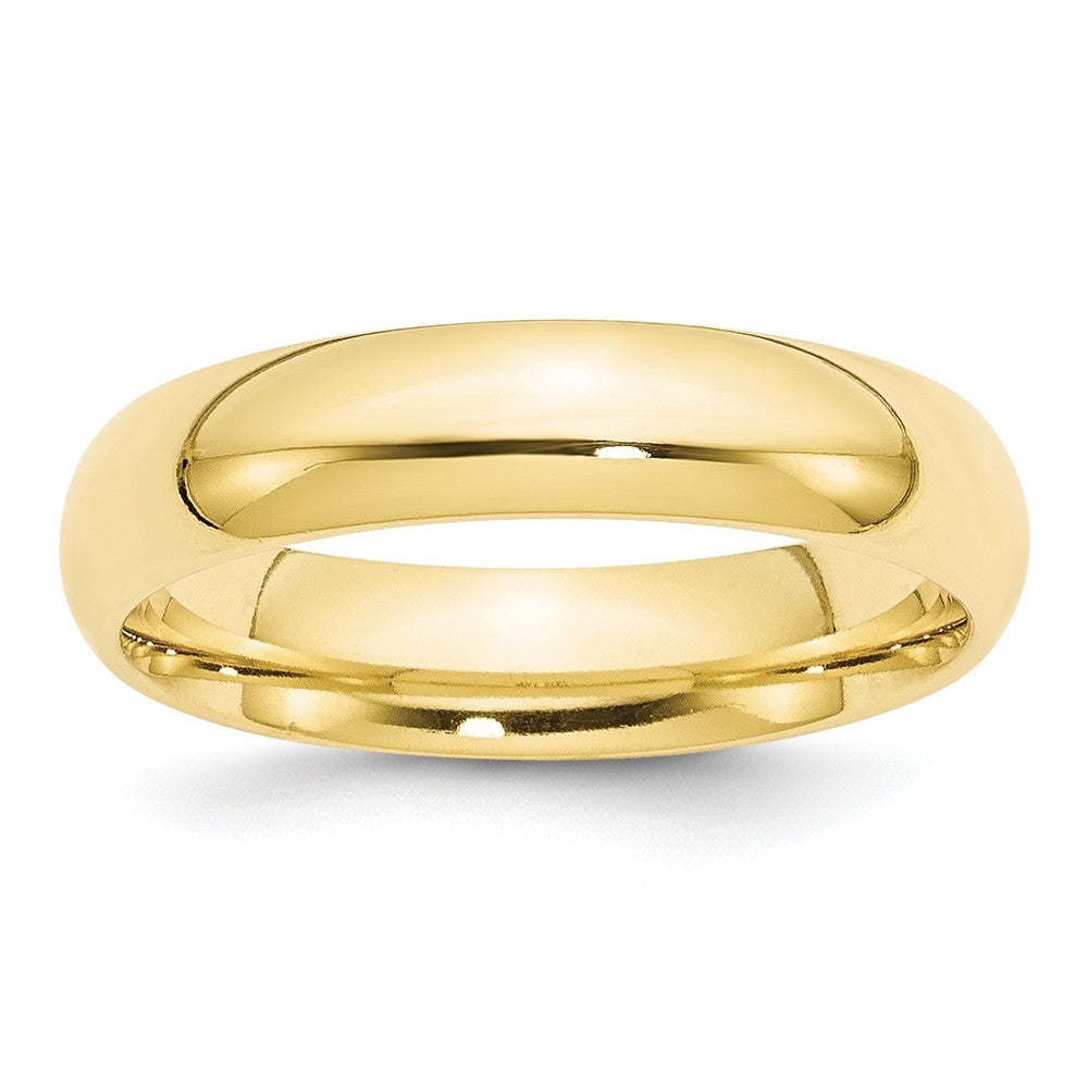 10k Yellow Gold 5mm Standard Comfort Fit Wedding Band Size 11.5