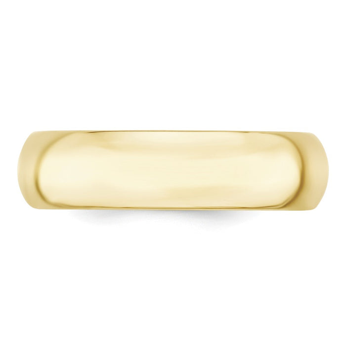 10k Yellow Gold 6mm Standard Comfort Fit Wedding Band Size 10