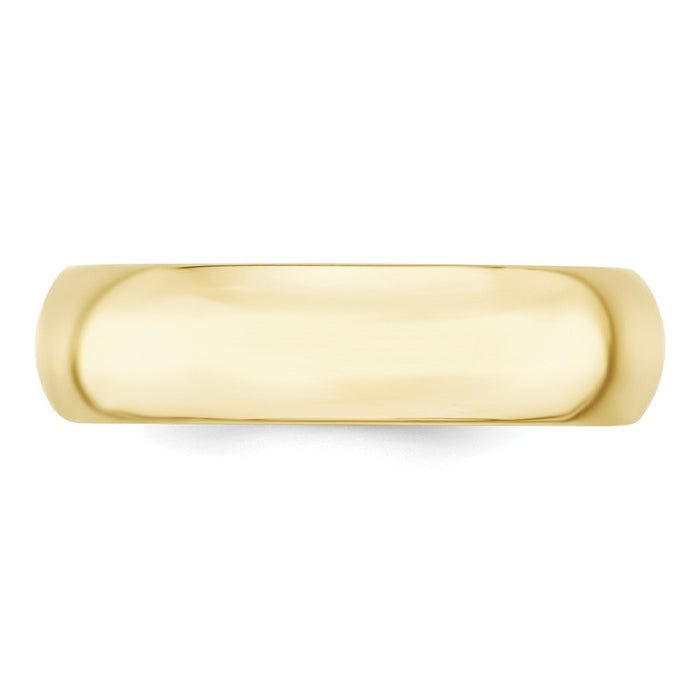 10k Yellow Gold 6mm Standard Comfort Fit Wedding Band Size 4.5
