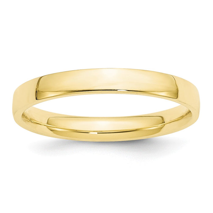 10k Yellow Gold 3mm LTW Comfort Fit Wedding Band Size 5