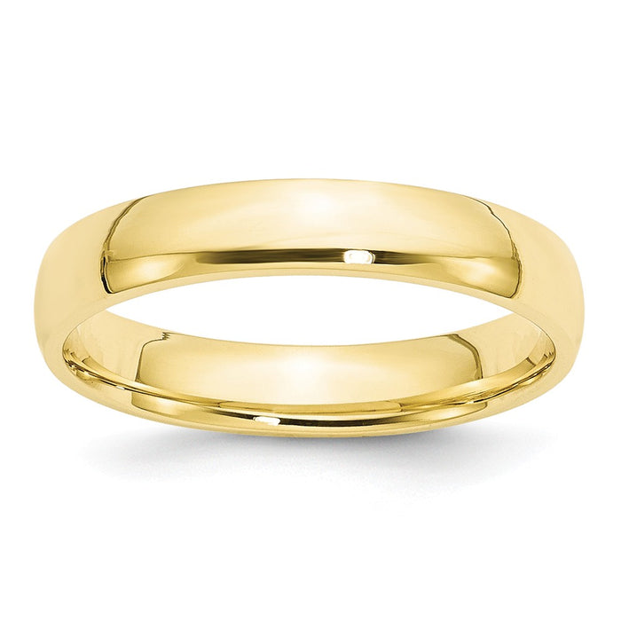 10k Yellow Gold 4mm LTW Comfort Fit Wedding Band Size 4.5