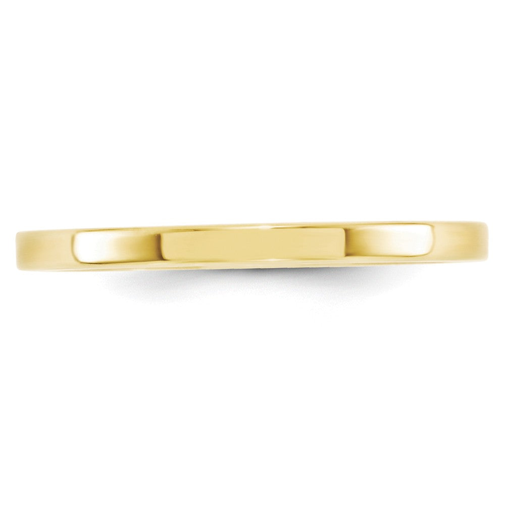 10k Yellow Gold 2mm Standard Flat Comfort Fit Wedding Band Size 13