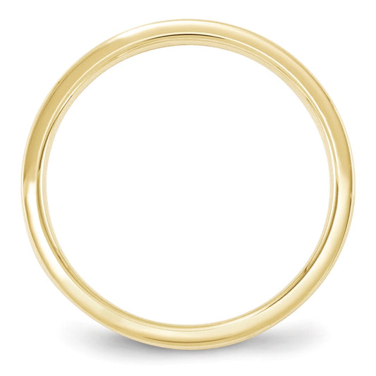 10k Yellow Gold 2.5mm Standard Flat Comfort Fit Wedding Band Size 7.5