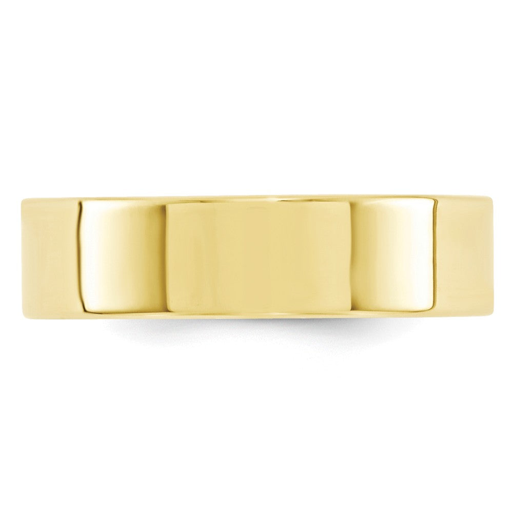 10k Yellow Gold 6mm Standard Flat Comfort Fit Wedding Band Size 4
