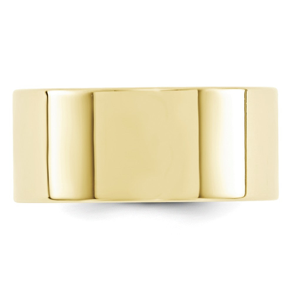 10k Yellow Gold 10mm Standard Flat Comfort Fit Wedding Band Size 12.5