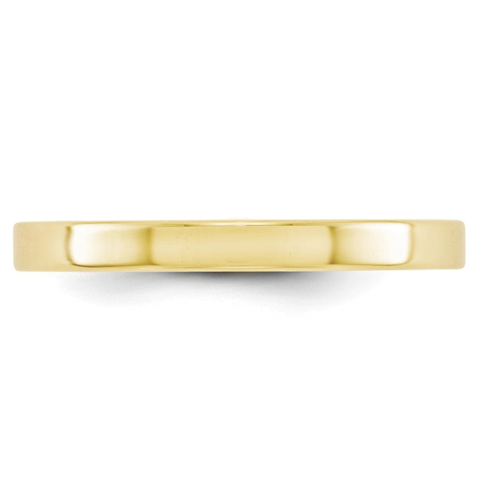 10k Yellow Gold 2.5mm LTW Flat Wedding Band Size 12.5