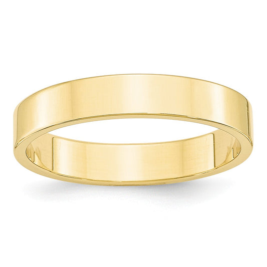 10k Yellow Gold 4mm LTW Flat Wedding Band Size 11