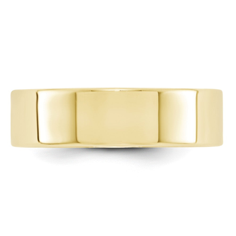 10k Yellow Gold 6mm LTW Flat Wedding Band Size 11.5