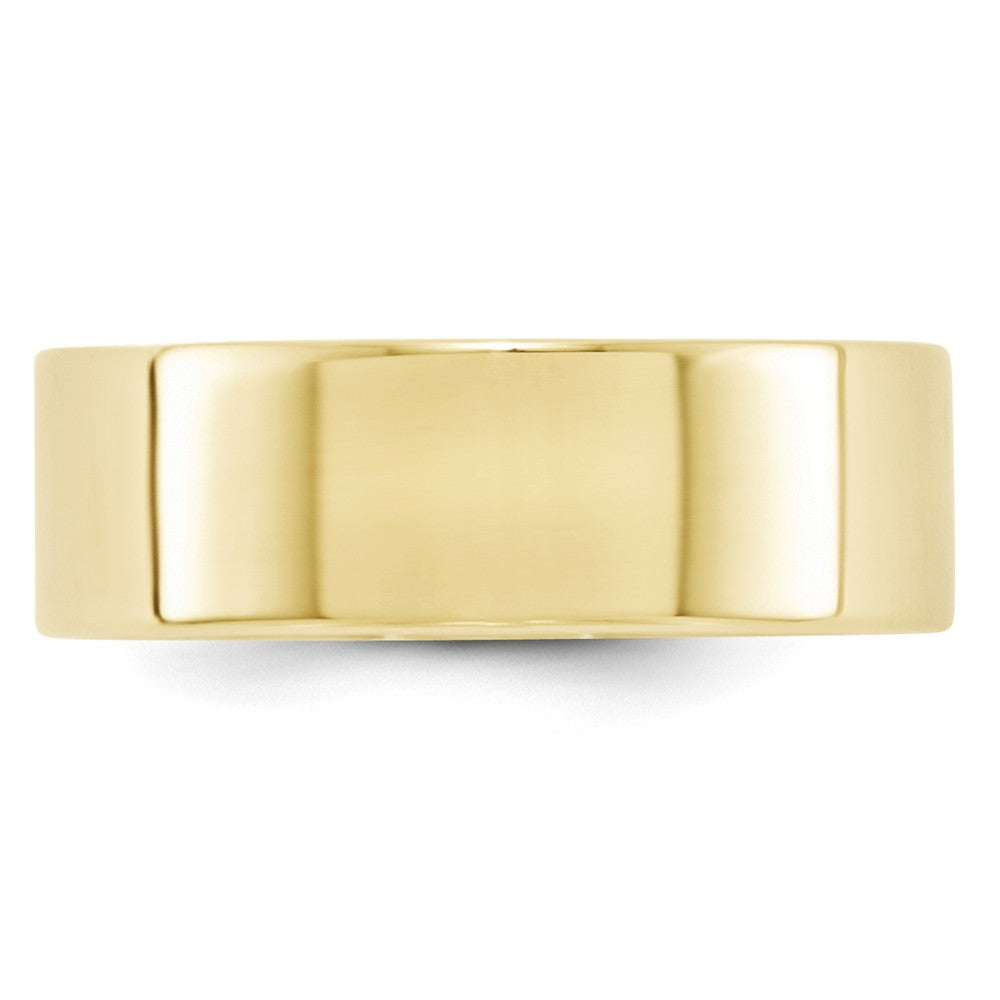 10k Yellow Gold 7mm LTW Flat Wedding Band Size 6.5