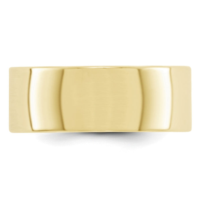 10k Yellow Gold 8mm LTW Flat Wedding Band Size 10.5