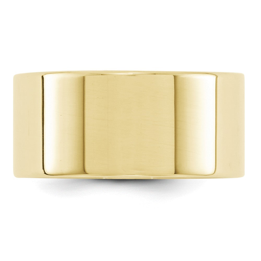 10k Yellow Gold 10mm LTW Flat Wedding Band Size 8