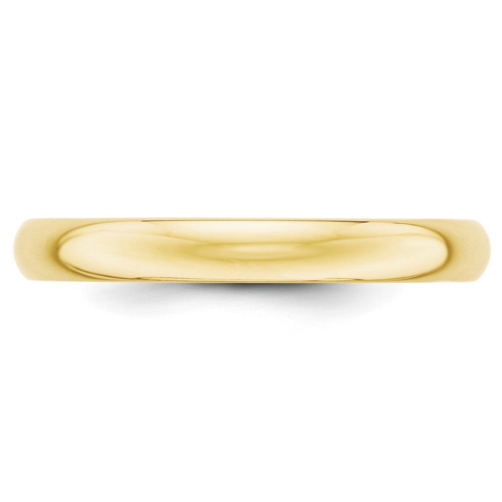 10k Yellow Gold 3mm Half Round Wedding Band Size 4.5