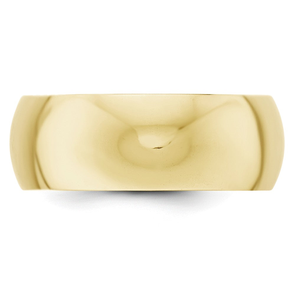 10k Yellow Gold 8mm Half Round Wedding Band Size 8.5