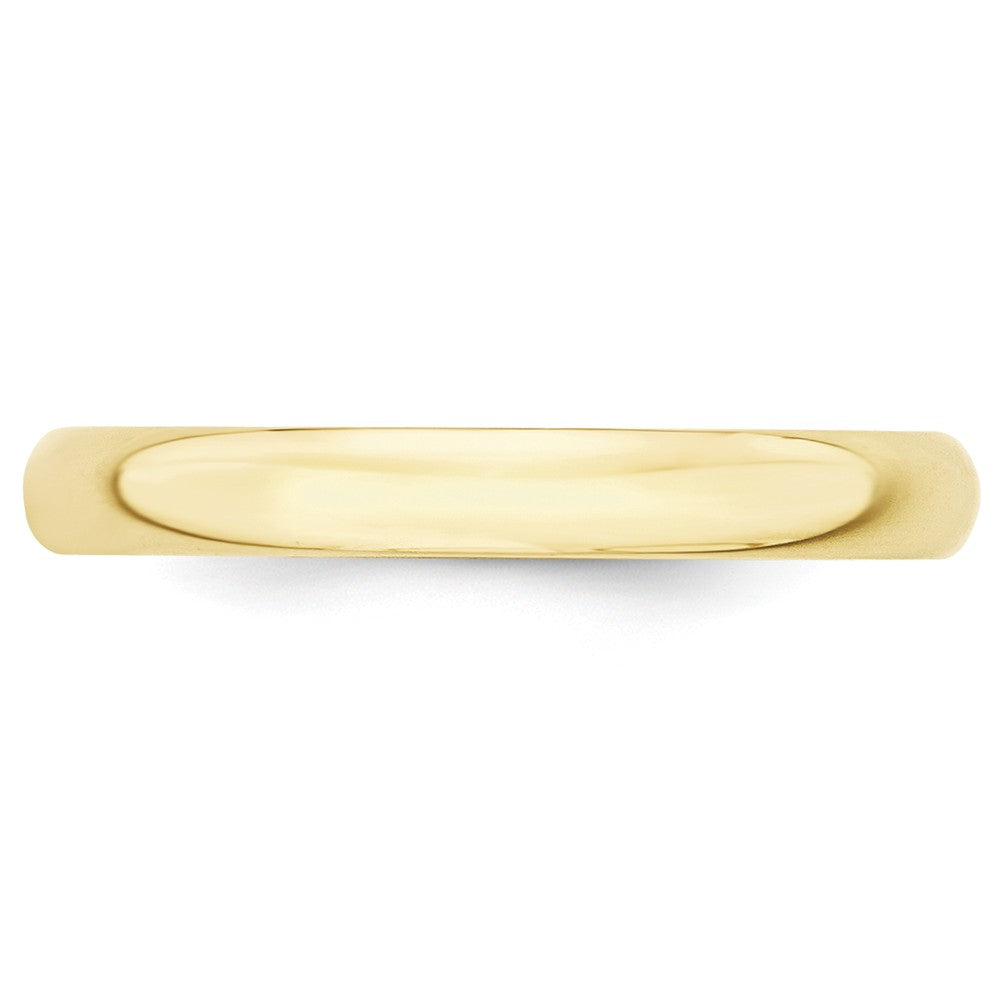 10k Yellow Gold 3mm LTW Half Round Wedding Band Size 9.5
