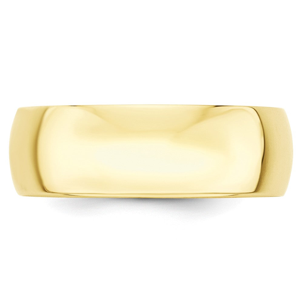 10k Yellow Gold 7mm LTW Half Round Wedding Band Size 8