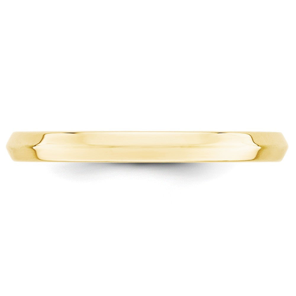 10k Yellow Gold 2.5mm Knife Edge Comfort Fit Wedding Band Size 6
