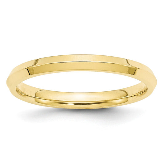10k Yellow Gold 2.5mm Knife Edge Comfort Fit Wedding Band Size 8.5