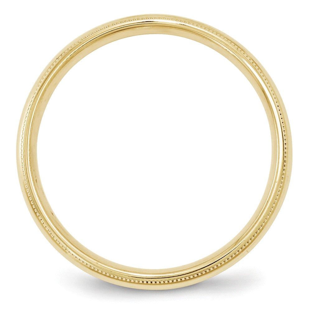 10k Yellow Gold 4mm Milgrain Comfort Fit Wedding Band Size 5.5