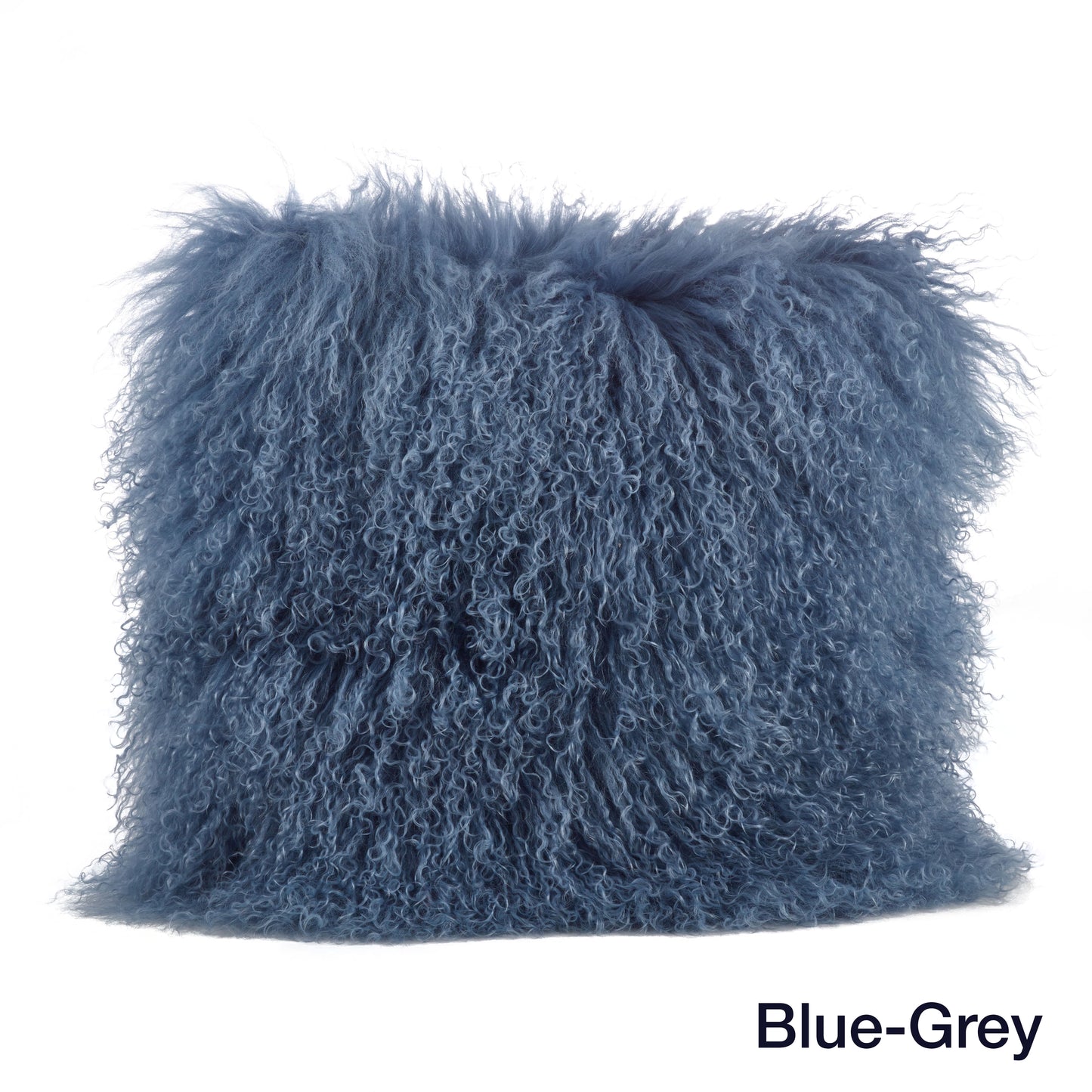 Genuine Mongolian Fur Pillows, Poly Filled, 16" Square