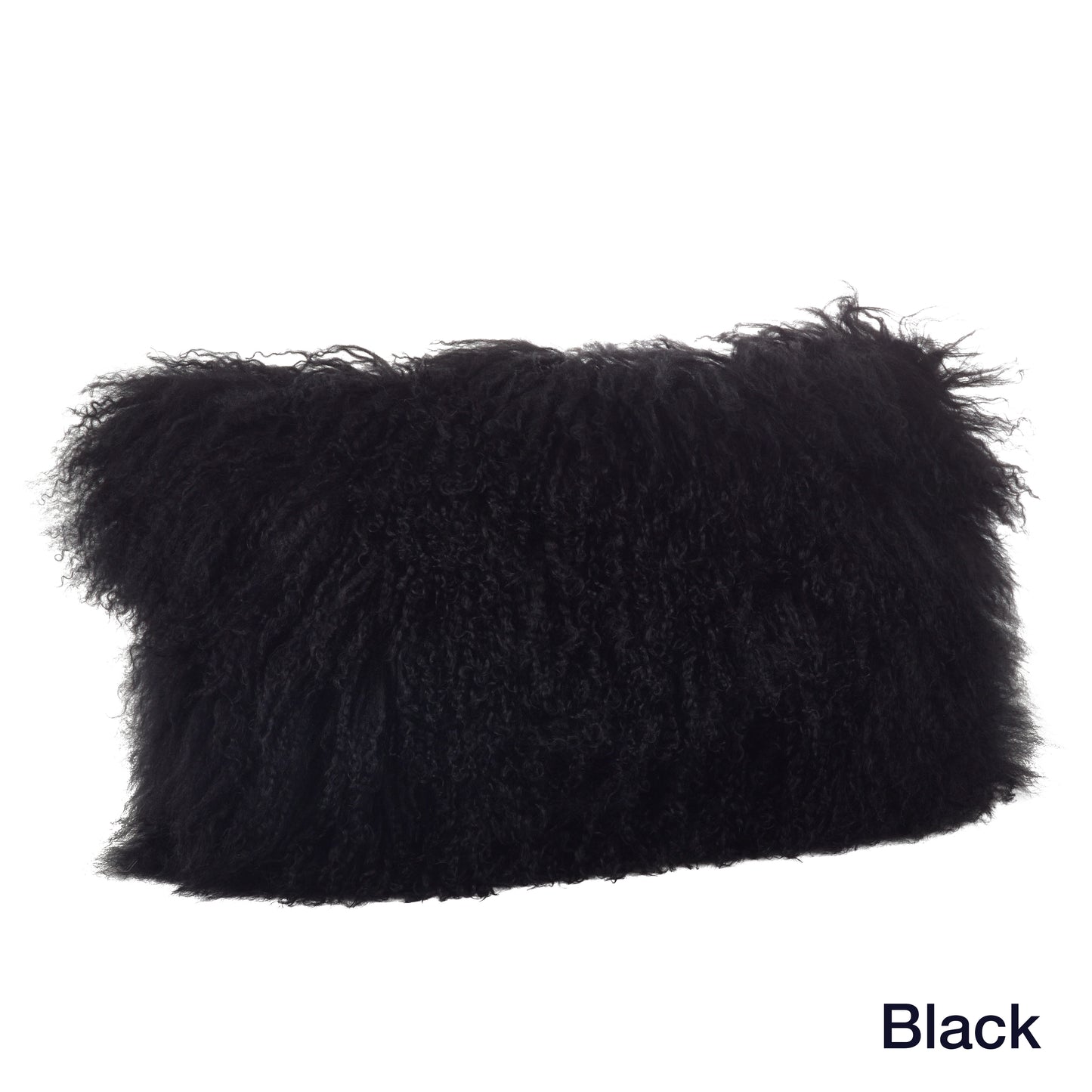 Genuine Mongolian Fur Pillows, Poly Filled, 12x20 inches