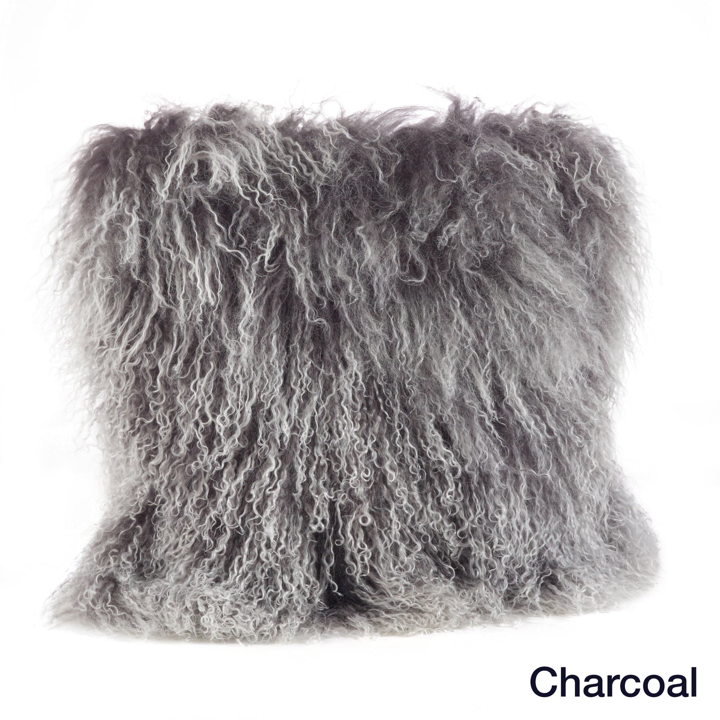 Genuine Mongolian Fur Pillows, Poly Filled, 20" Square
