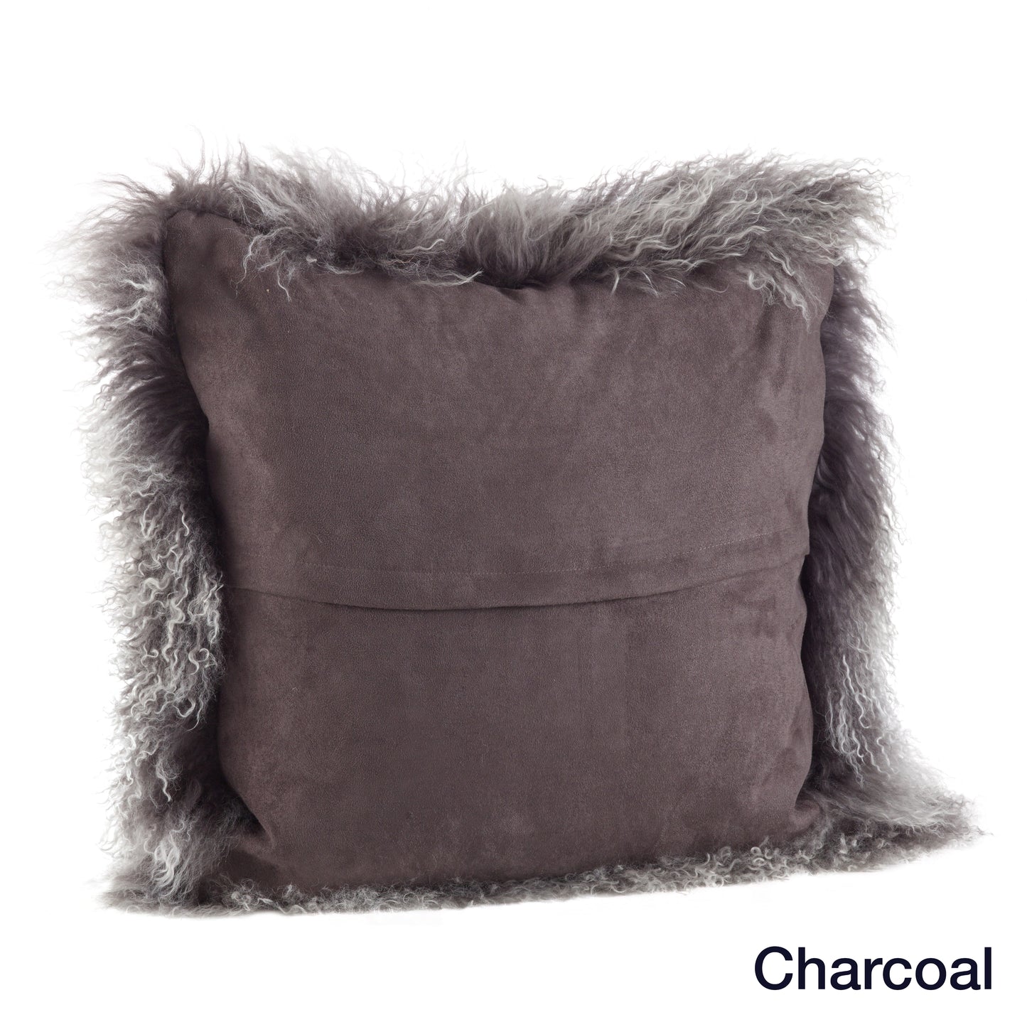 Genuine Mongolian Fur Pillows, Poly Filled, 16" Square