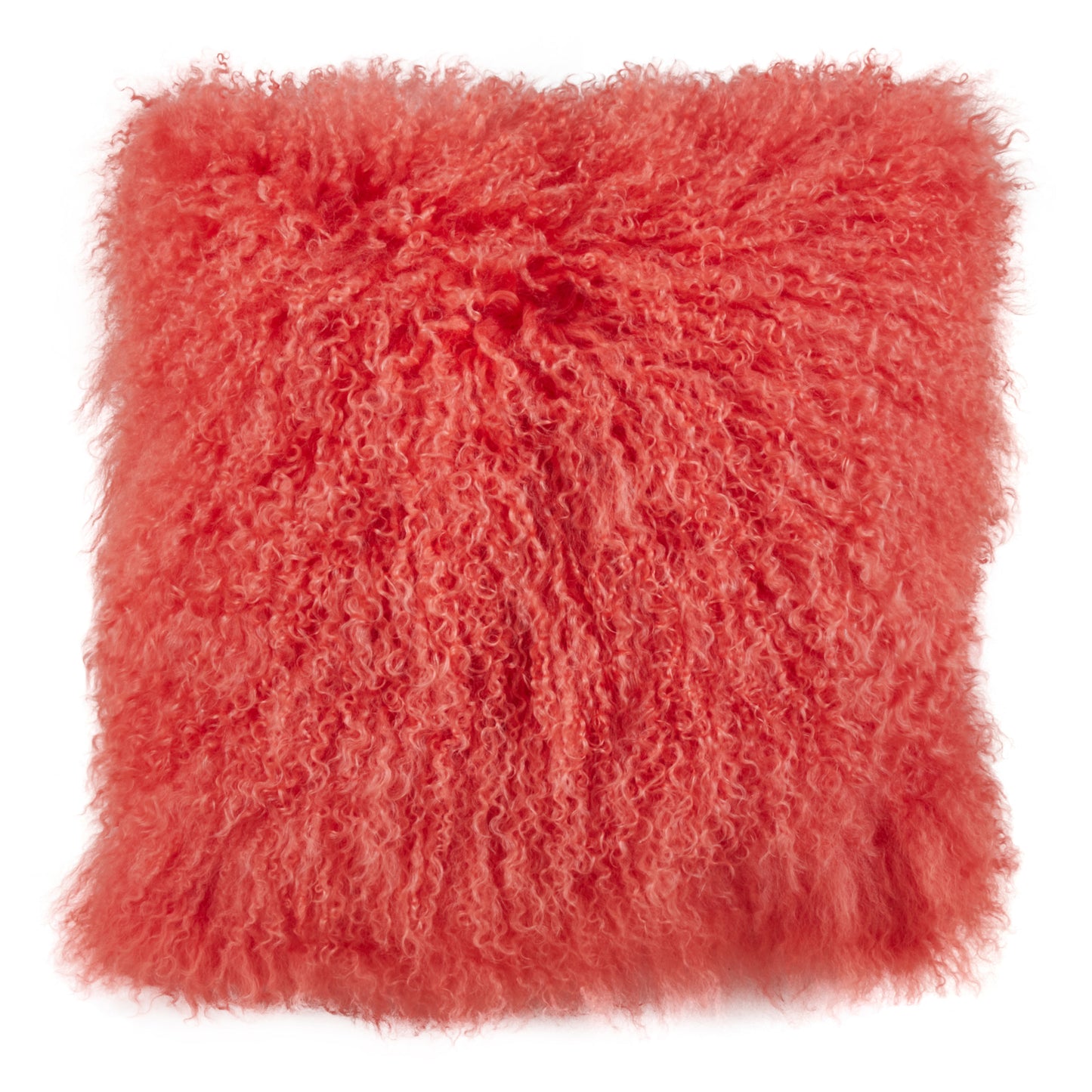 Genuine Mongolian Fur Pillows, Poly Filled, 20" Square