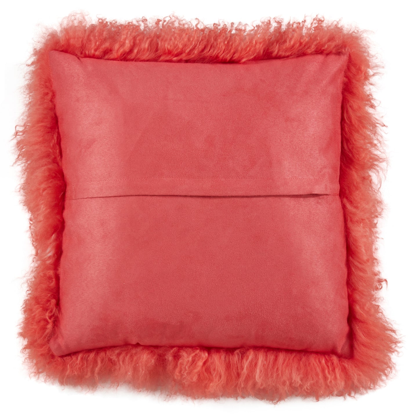 Genuine Mongolian Fur Pillows, Poly Filled, 20" Square