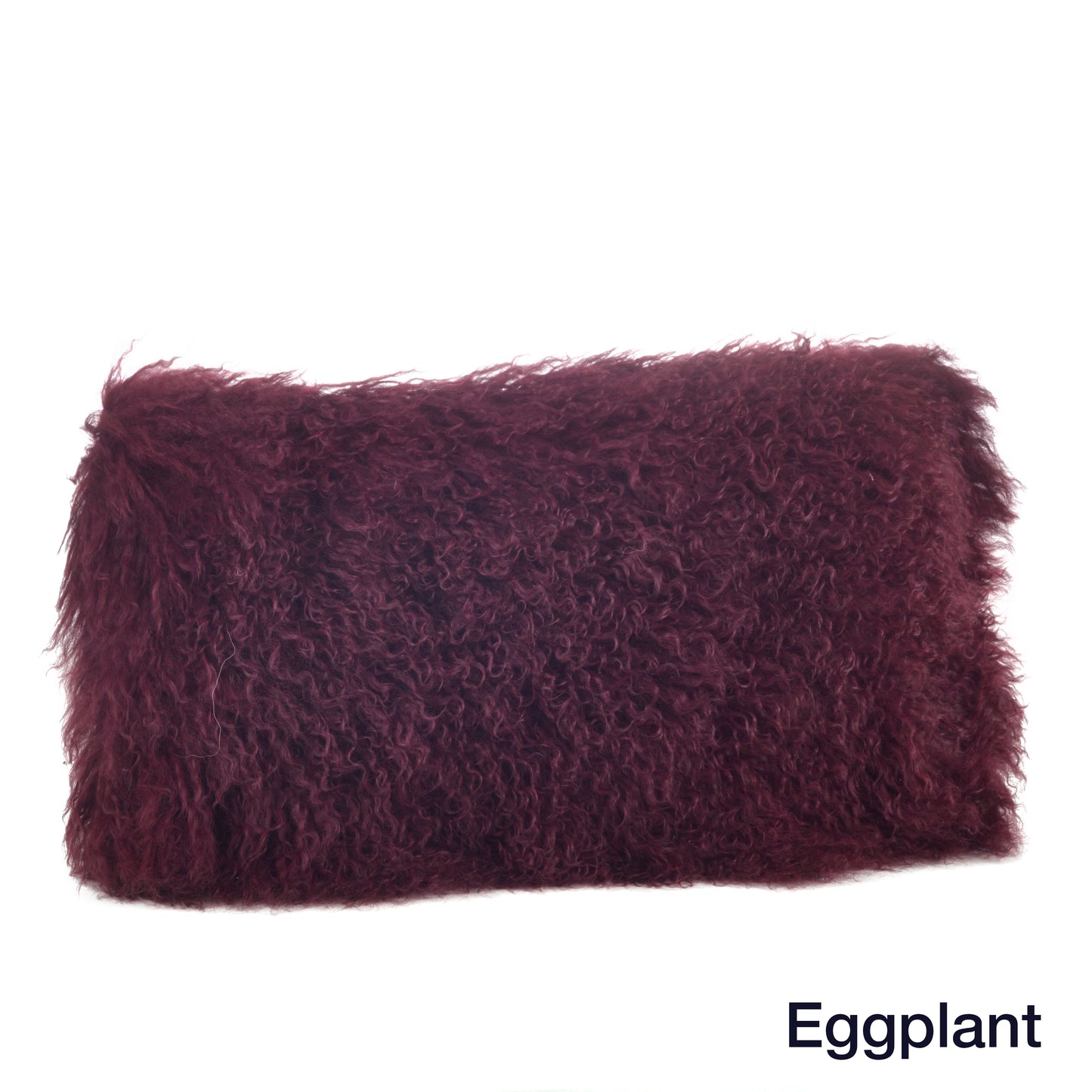 Genuine Mongolian Fur Pillows, Poly Filled, 12x20 inches
