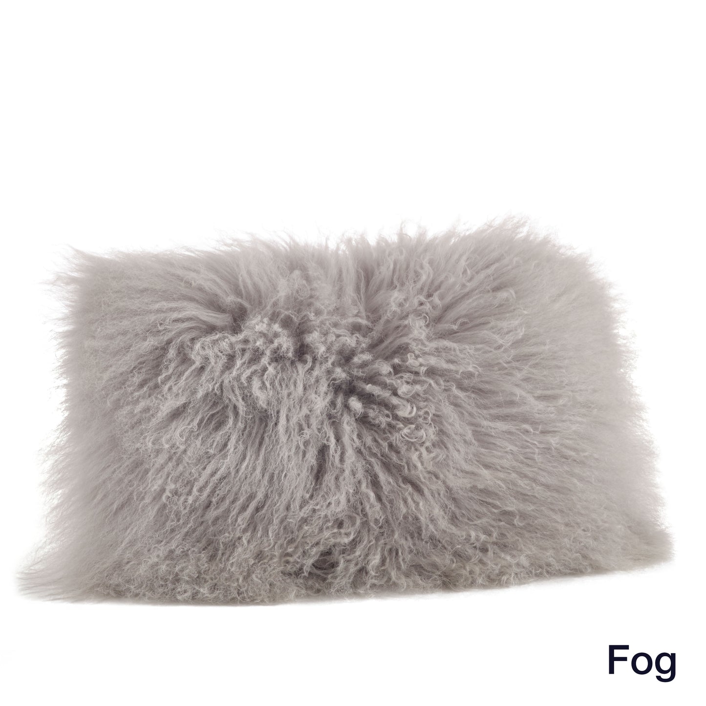 Genuine Mongolian Fur Pillows, Poly Filled, 12x20 inches