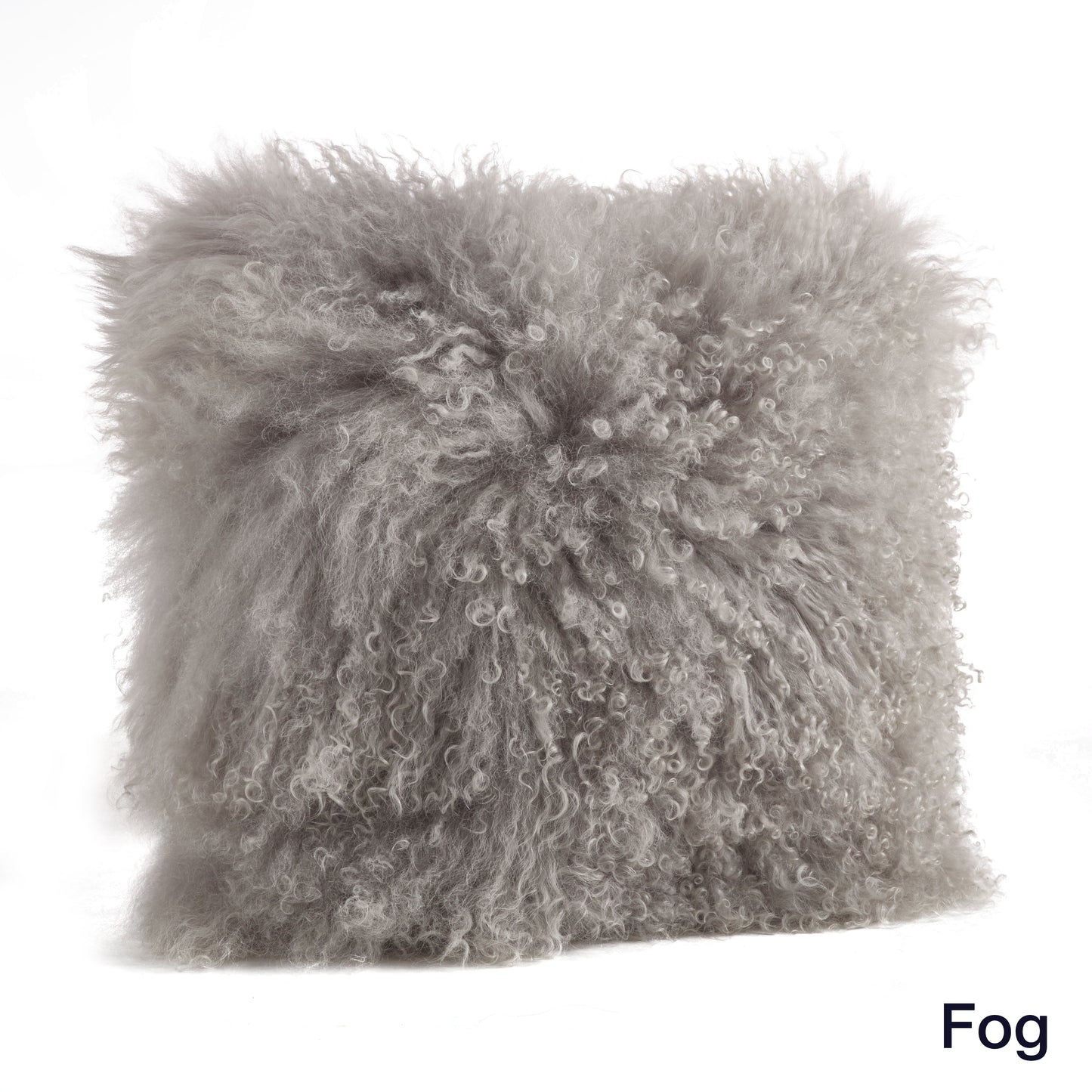 Genuine Mongolian Fur Pillows, Poly Filled, 16" Square