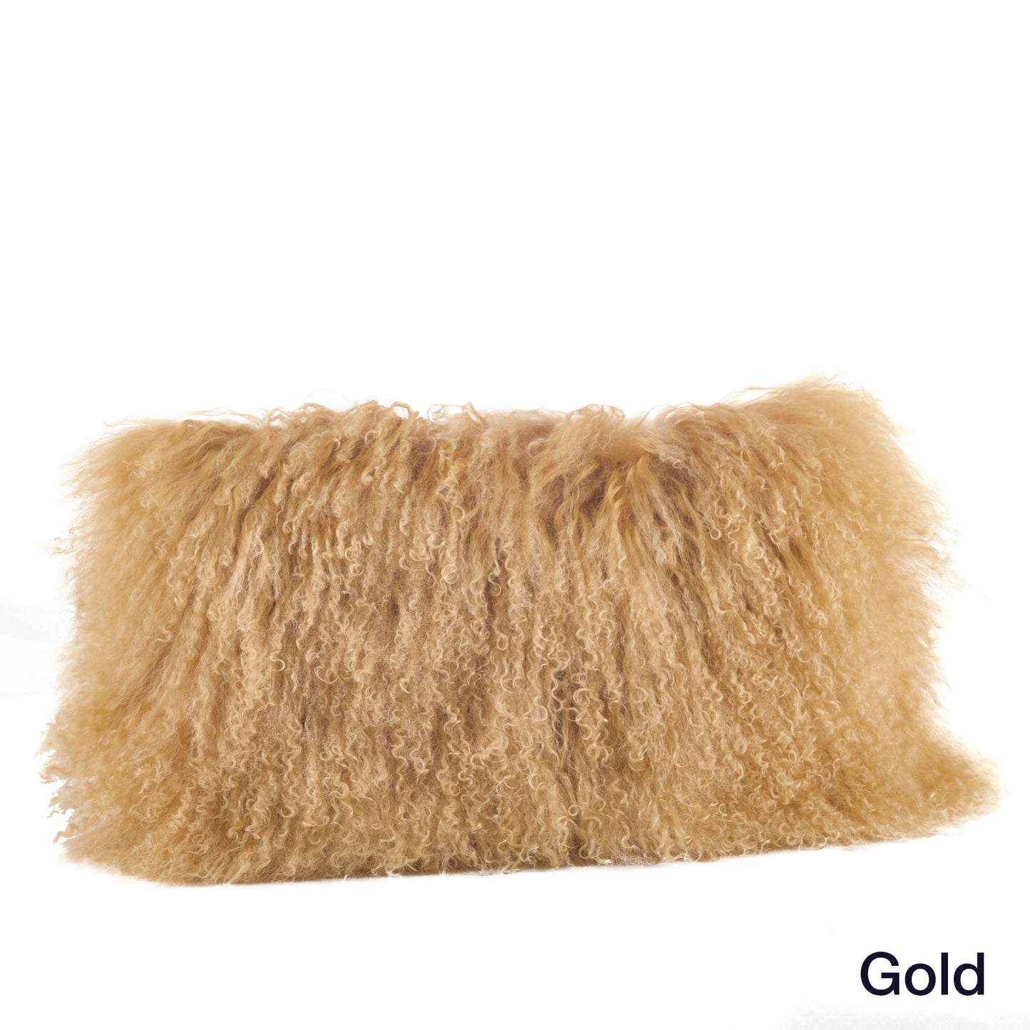 Genuine Mongolian Fur Pillows, Poly Filled, 12x20 inches