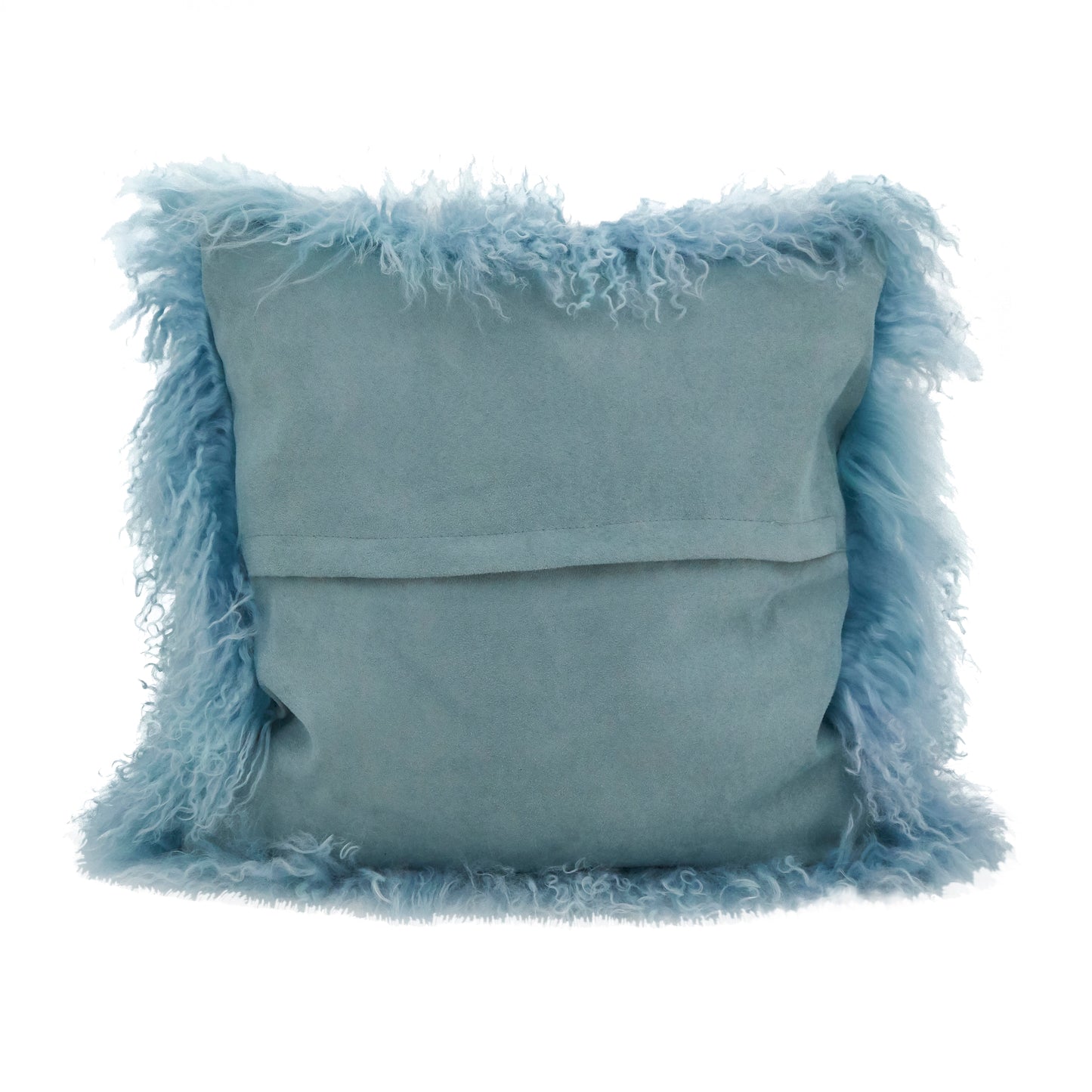 Genuine Mongolian Fur Pillows, Poly Filled, 16" Square