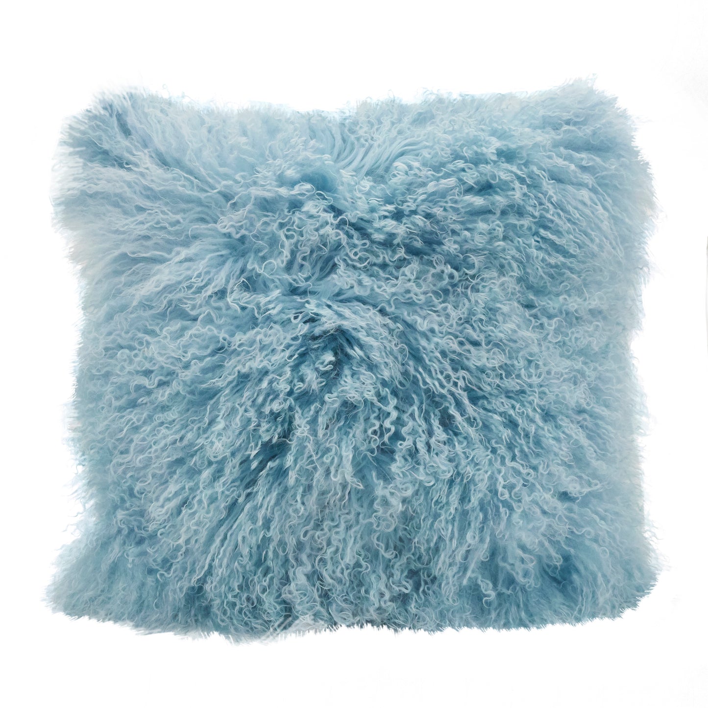 Genuine Mongolian Fur Pillows, Poly Filled, 20" Square