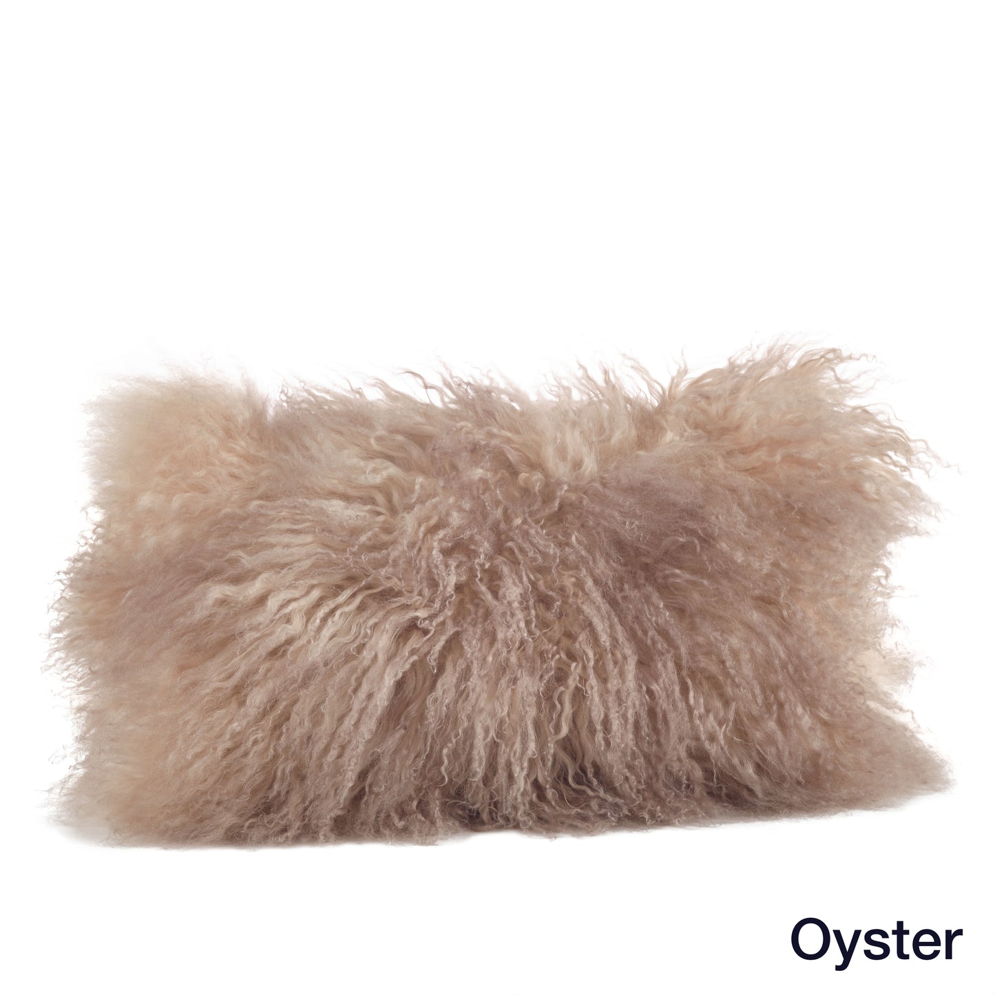 Genuine Mongolian Fur Pillows, Poly Filled, 12x20 inches