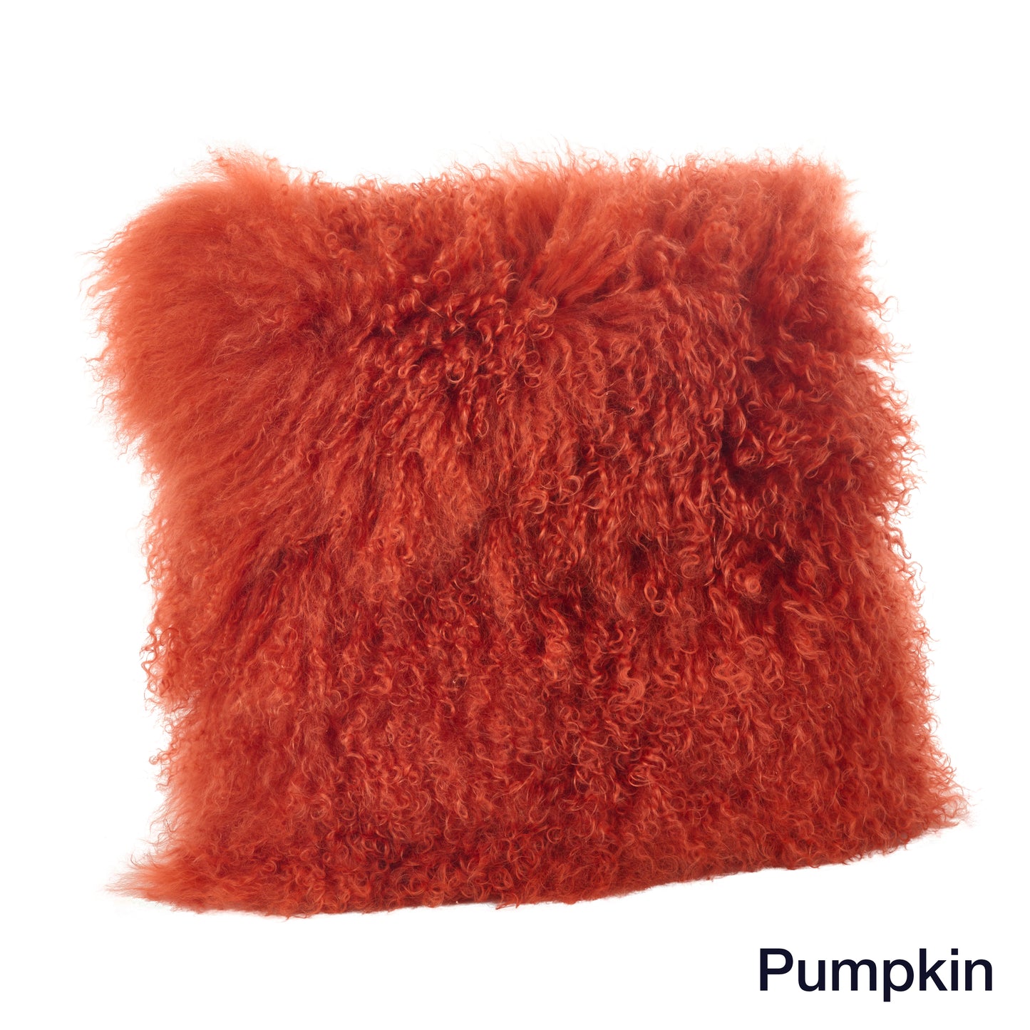 Genuine Mongolian Fur Pillows, Poly Filled, 16" Square