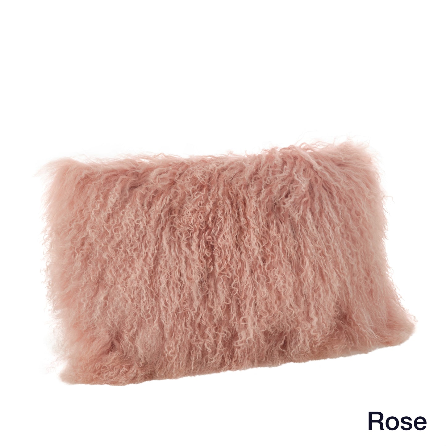 Genuine Mongolian Fur Pillows, Poly Filled, 12x20 inches