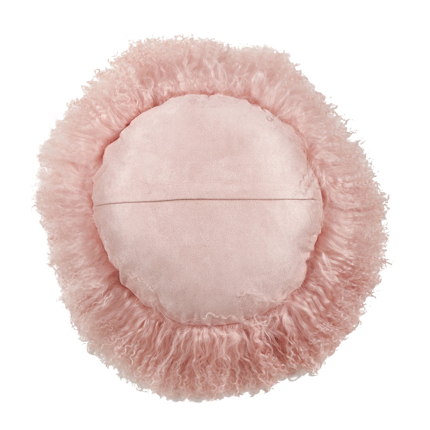 Genuine Mongolian Fur Pillows, Poly Filled, 16" Round