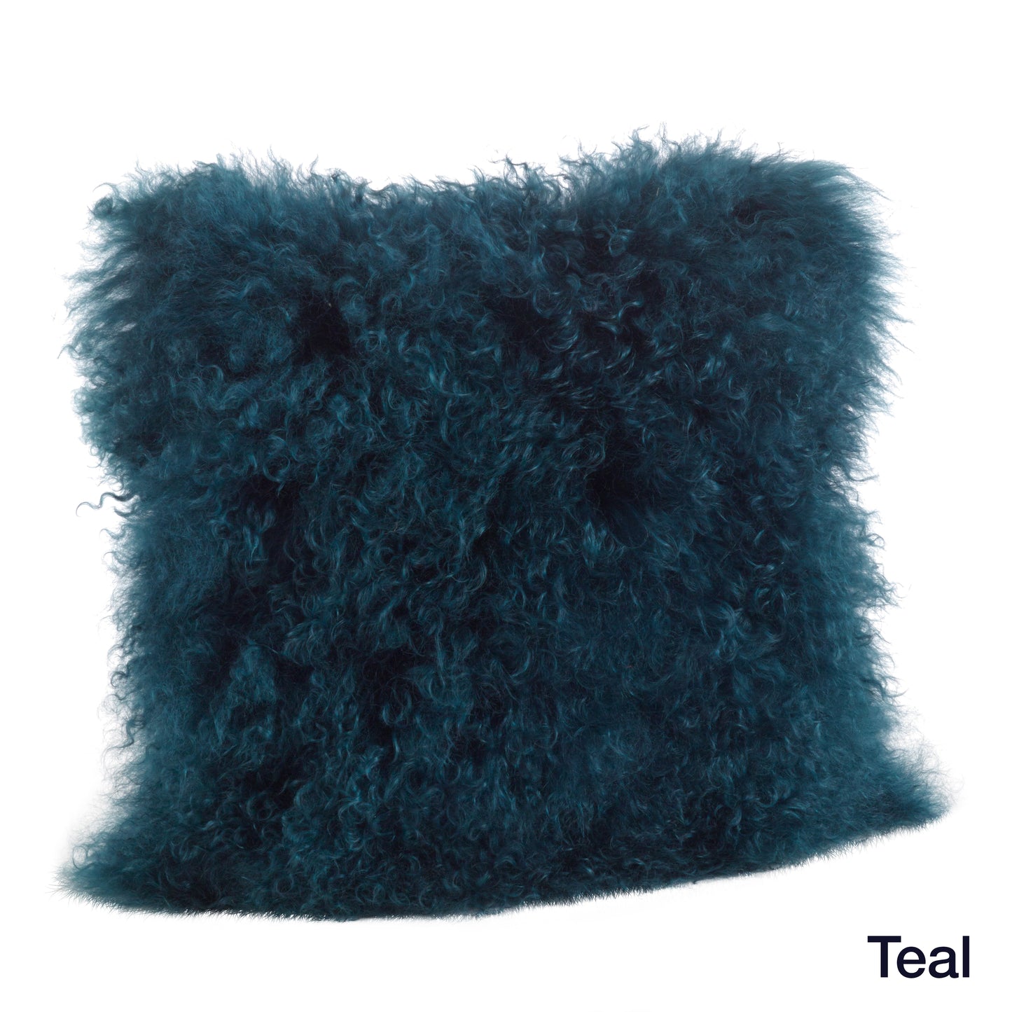 Genuine Mongolian Fur Pillows, Poly Filled, 20" Square