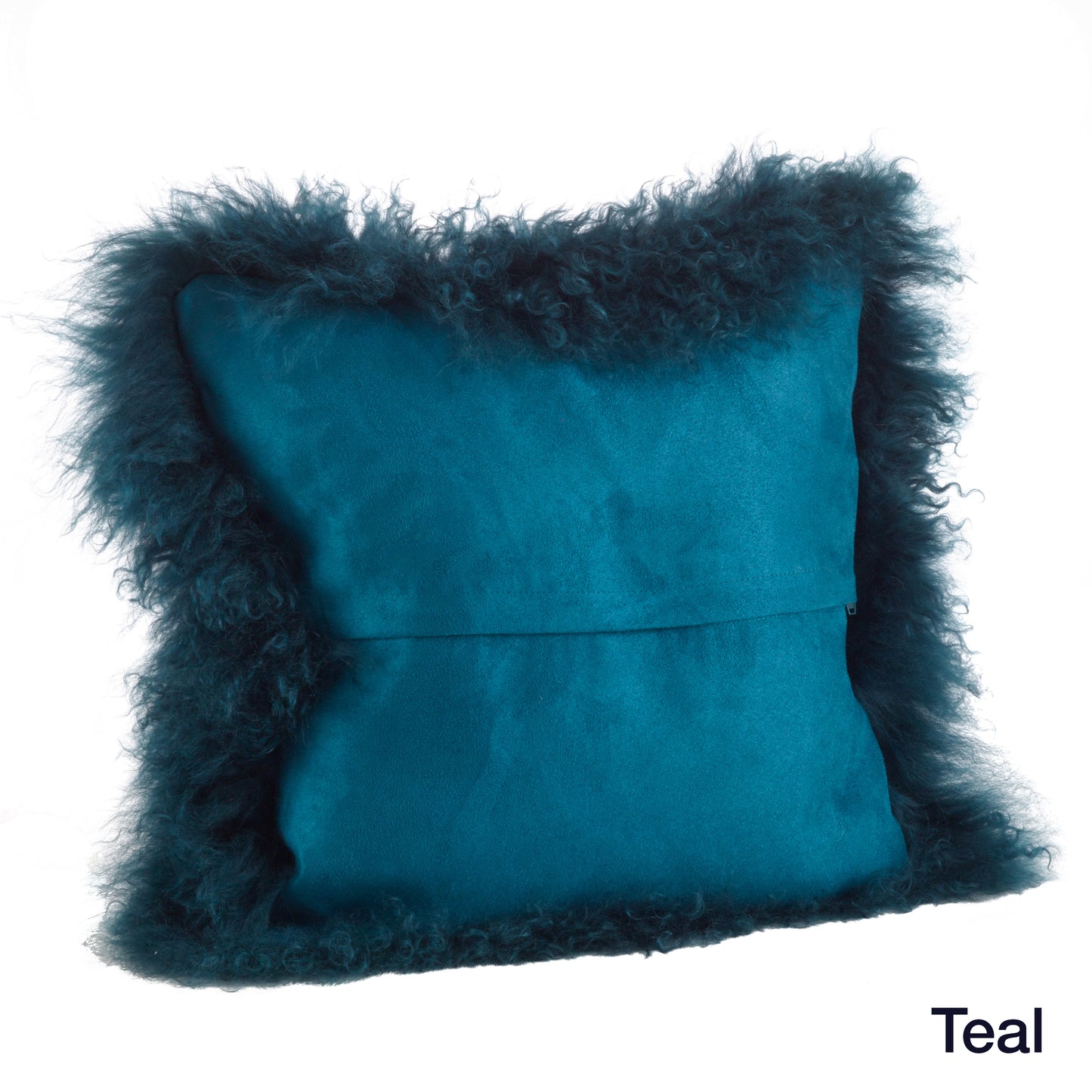 Genuine Mongolian Fur Pillows, Poly Filled, 20" Square