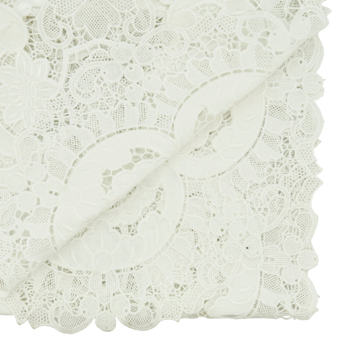 Occasion Gallery Vintage Style White Lace Tablecloths and Table Runner in Various Sizes, Rectangular