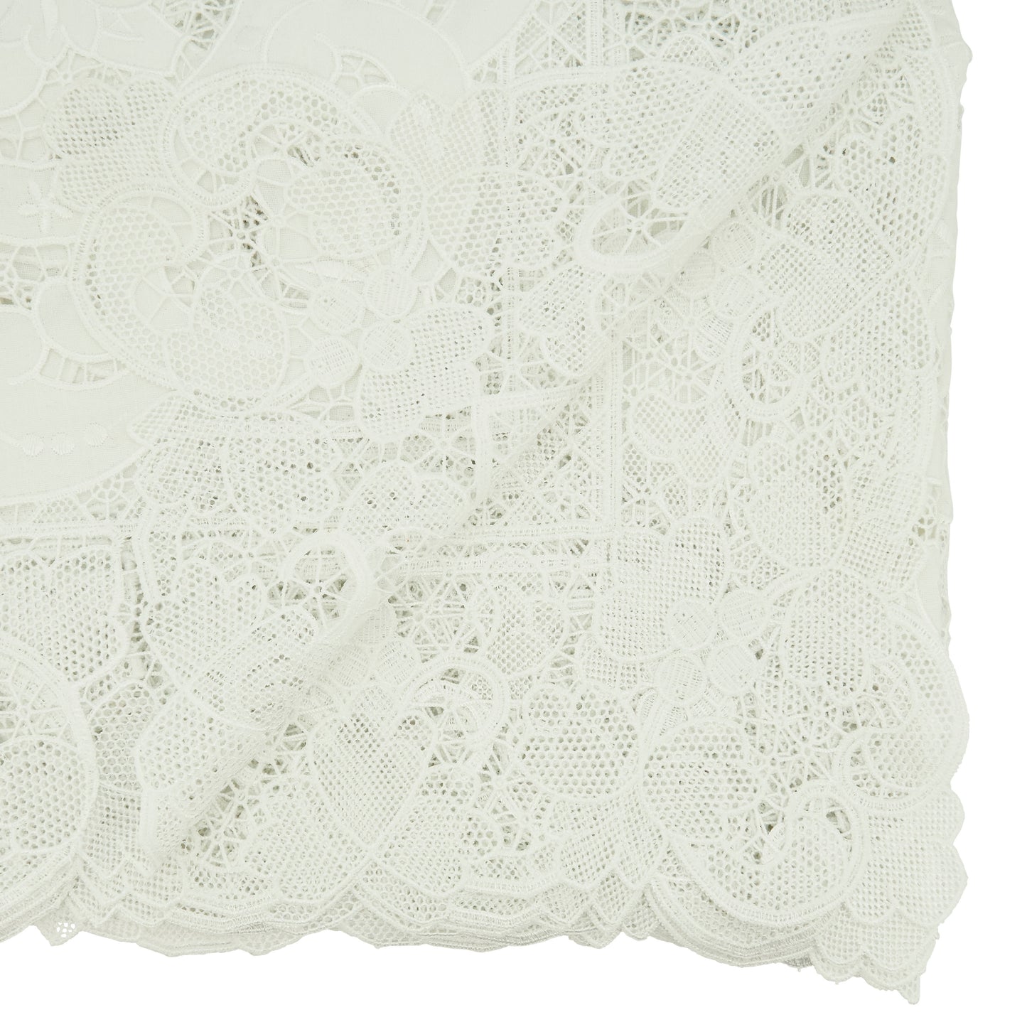 Occasion Gallery Vintage Style White Lace Tablecloths and Table Runner in Various Sizes, Rectangular