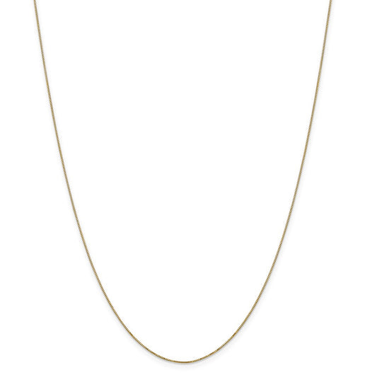 Million Charms 14k Yellow Gold, Necklace Chain, Carded .5mm Box Chain(CARDED), Chain Length: 16 inches