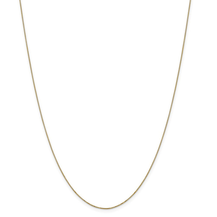 Million Charms 14k Yellow Gold, Necklace Chain, Carded .5mm Box Chain(CARDED), Chain Length: 16 inches