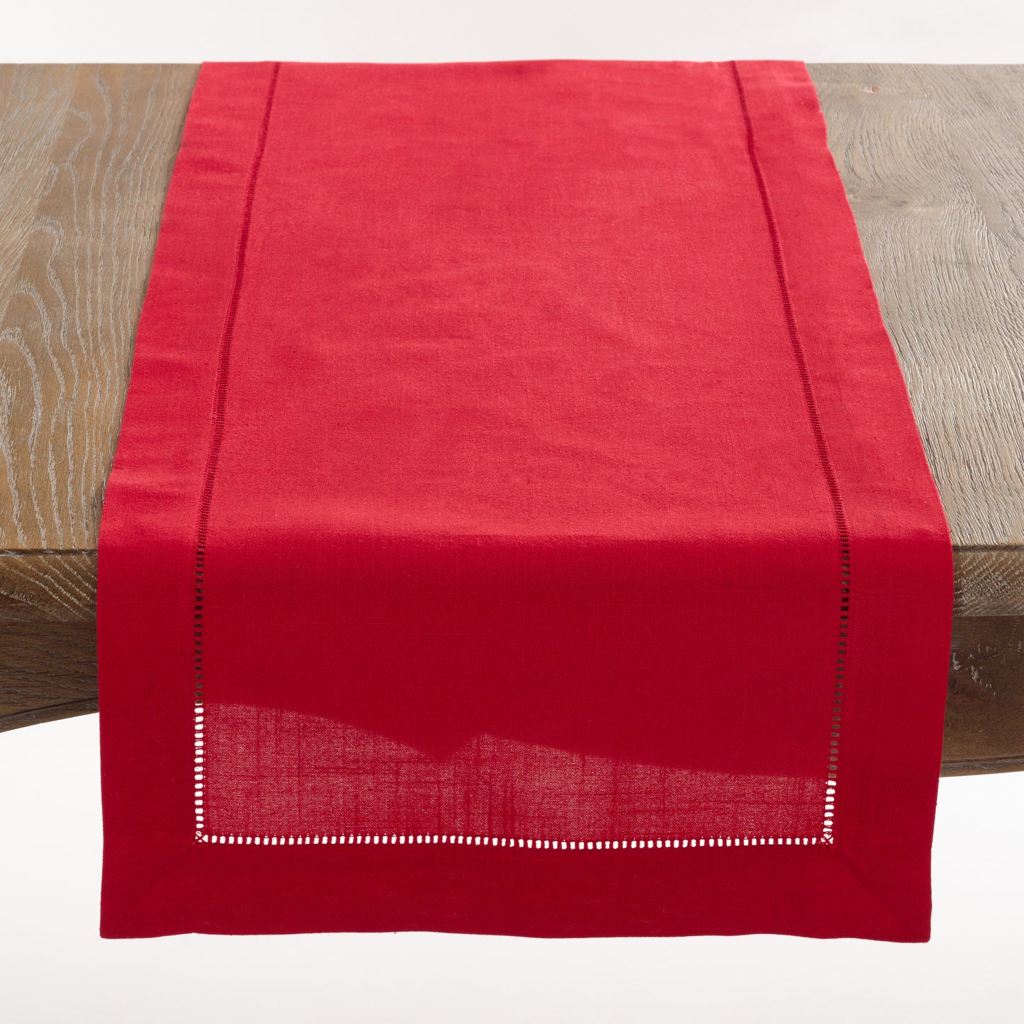Occasion Gallery Red Hemstitched Border Holiday Table Runner