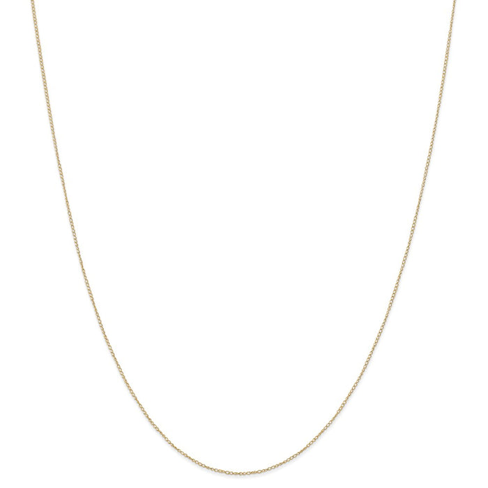 Million Charms 14k Yellow Gold, Necklace Chain, .42 mm Carded Curb Chain, Chain Length: 16 inches